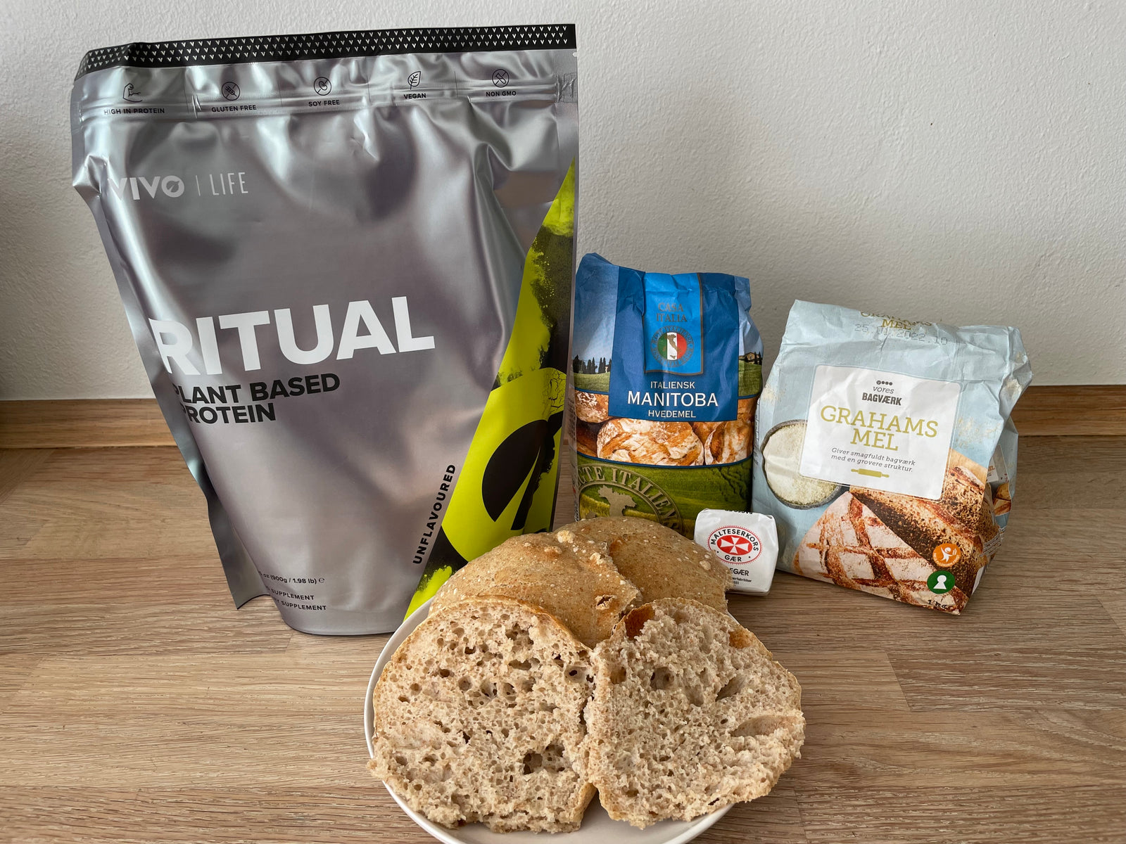 Friske veganske proteinboller til morgenmad