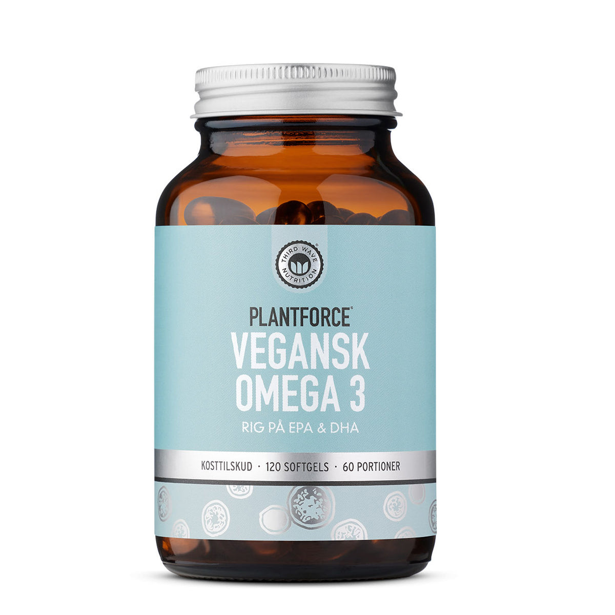 PLANTFORCE - VEGANSK OMEGA 3 (RIG PÅ EPA &amp; DHA) - 120 SOFTGELS