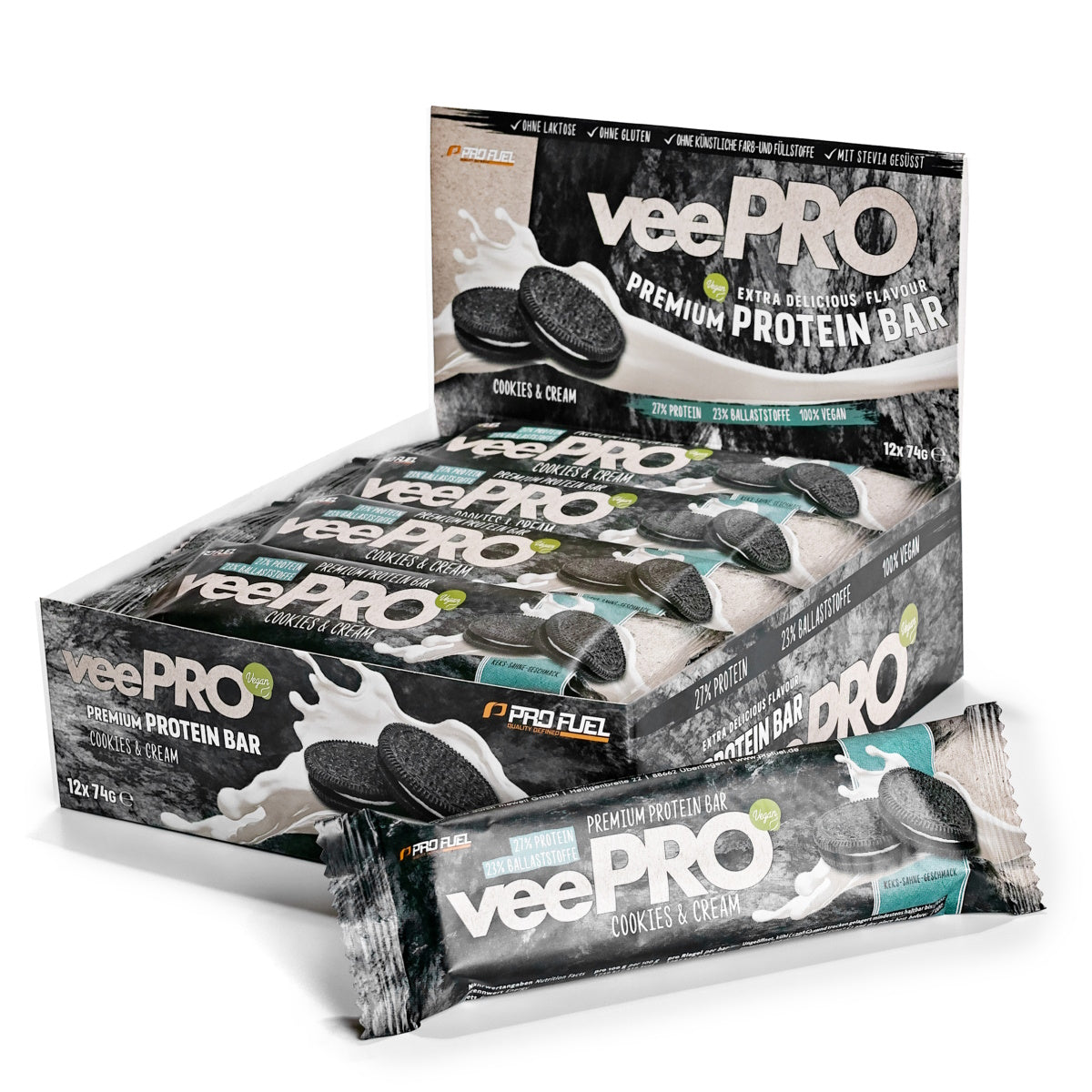 Profuel Protein VeePro - Æske (12 stk.) - 74 gram pr. bar