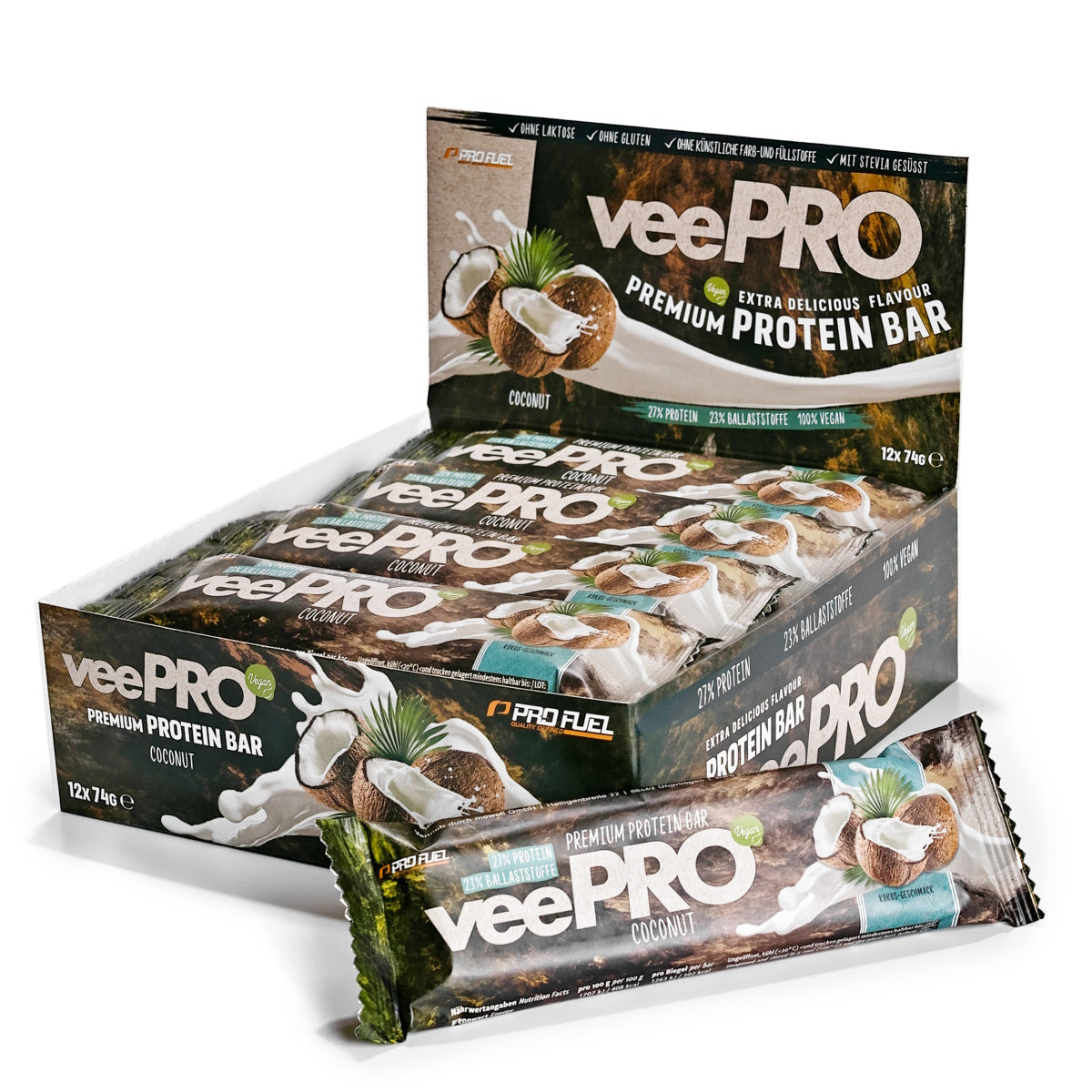 Profuel Protein VeePro - Æske (12 stk.) - 74 gram pr. bar